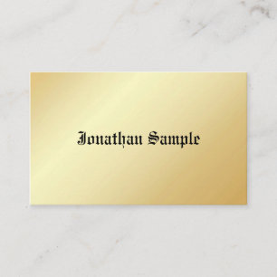 Personalised Glamourous Faux Gold Old Text Templat Business Card