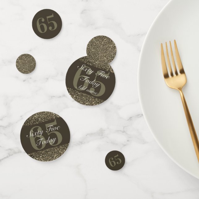 Personalised glamourous table confetti 65th (Group)