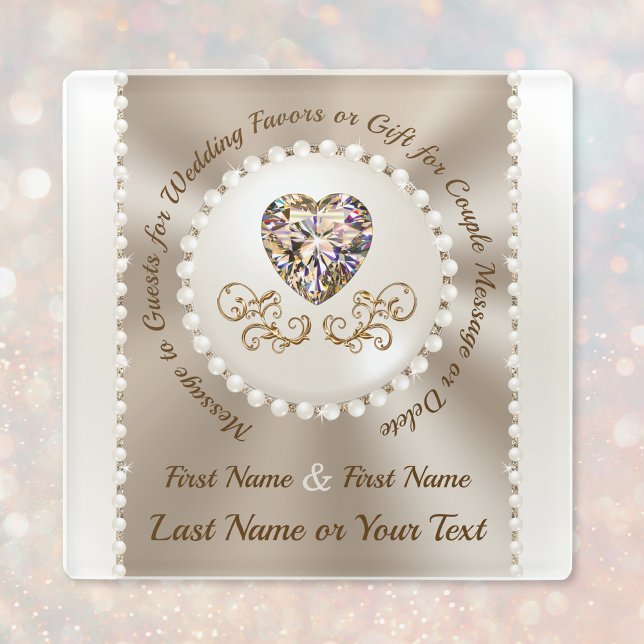 Personalised, Glass Coasters Wedding Favours (Personalized Glass Coasters Wedding Favors. Inexpensive wedding gift ideas. Wedding Gifts for Guests)
