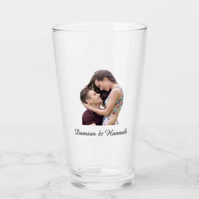 Personalised Glass Gift Custom Couple Gift Photo  (Front)