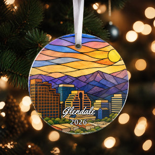 Personalised Glendale Acrylic Ornament, Custom Cal Ornament