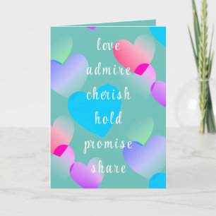 Personalised Gliding Hearts Valentine's Day Holiday Card