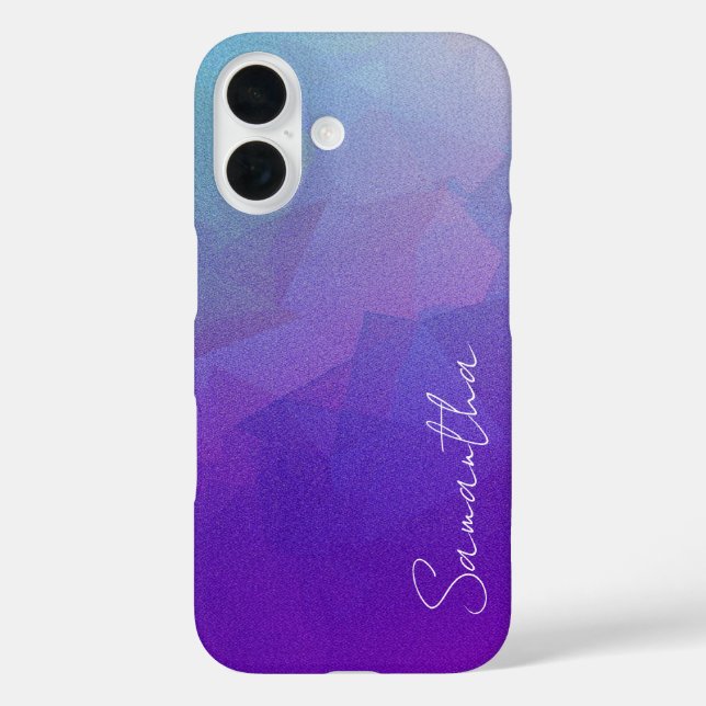 Personalised Glitter Abstract Blue & Purple Case-Mate iPhone Case (Back)