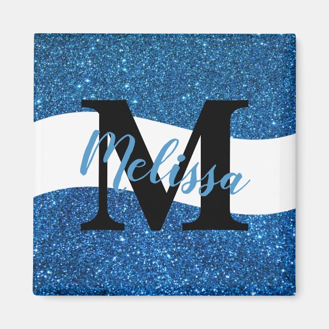 Personalised glitter  magnet (Front)