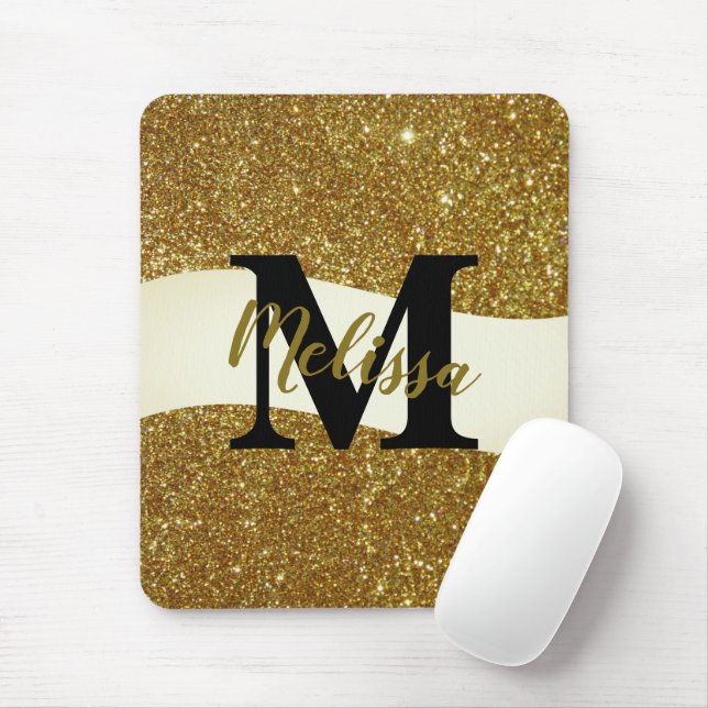 Personalised glitter  mouse pad (With Mouse)