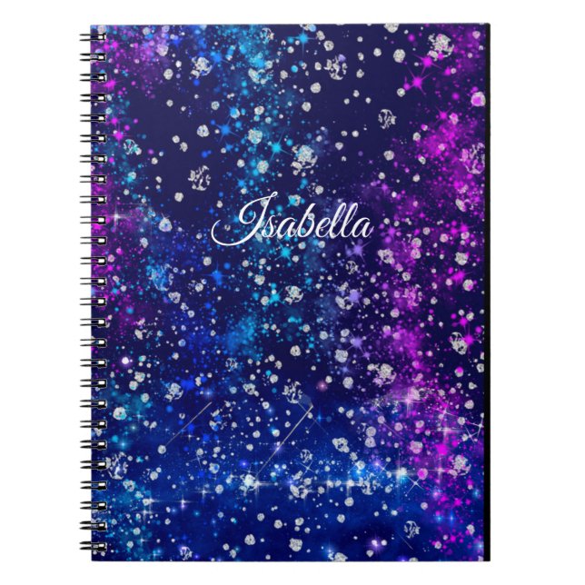 Personalised Glitter  Notebook (Front)