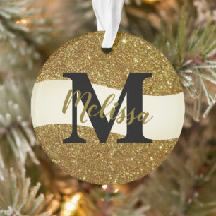 Personalised glitter ornament