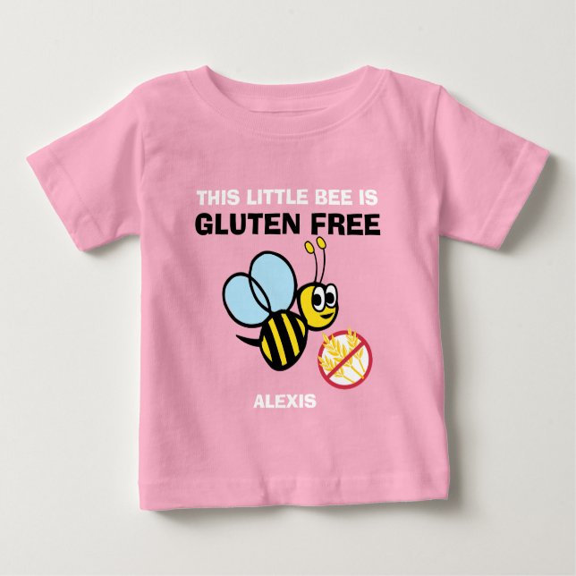Personalised Gluten Free Bumble Bee Celiac Shirt (Front)