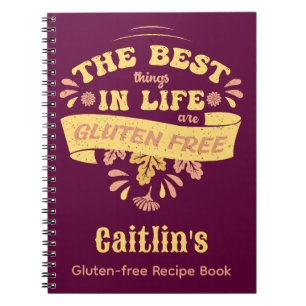 Personalised Gluten Free Cooking Celiac Coeliac Notebook