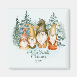 Personalised Gnome Christmas Magnet