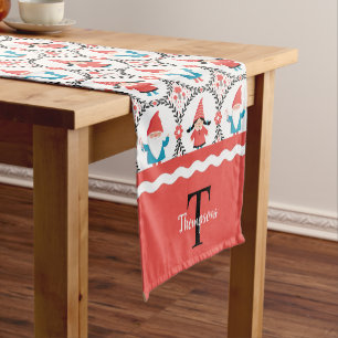 Personalised Gnome Christmas Short Table Runner