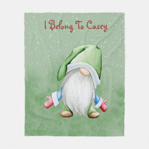 Personalised Gnome Fleece Blanket