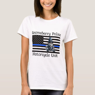 Personalised Gnome Police Motorcycle Unit  T-Shirt