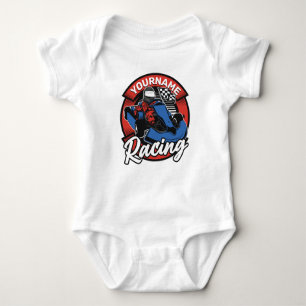Personalised Go Kart Extreme Racing Karting Race  Baby Bodysuit