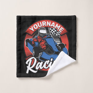 Personalised Go Kart Extreme Racing Karting Race  Bath Towel Set