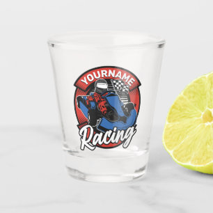 Personalised Go Kart Extreme Racing Karting Race Shot Glass