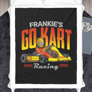 Personalised Go Kart Racing Motorsport Karting Fleece Blanket