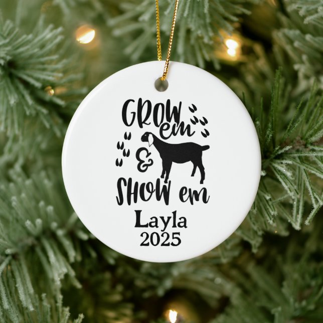 Personalised Goat 4H Farm Ornament (Tree)