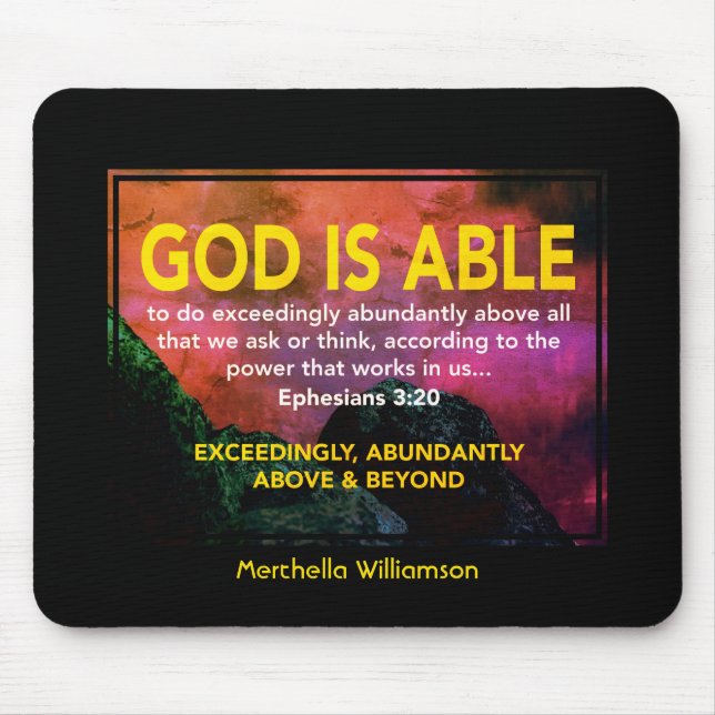 Personalised GOD IS ABLE  Mouse Pad (Front)