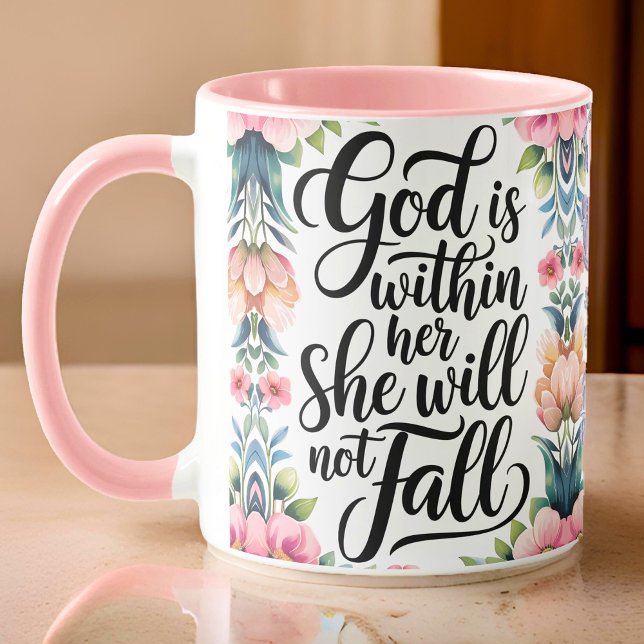 Personalised God is Within Her Christian Women Mug (Creator Uploaded)