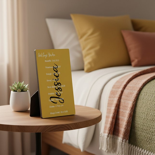 Personalised God says you are, scriptures Plaque (Creator Uploaded)