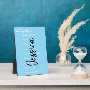 Personalised God says you are, scriptures Plaque