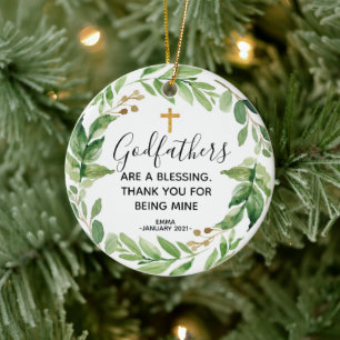 Personalised Godfather Christmas ornament