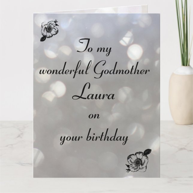 Personalised Godmother Birthday Card (Front)