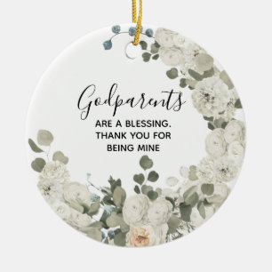 Personalised Godparents Christmas ornament
