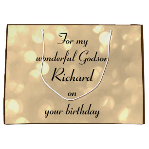 Personalised Godson Birthday Large Gift Bag