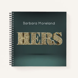 Personalised Gold 3D HERS Notebook