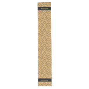 Personalised Gold and Black Art Deco Pattern Long Table Runner