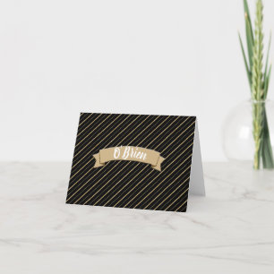 Personalised Gold and Black Note Card