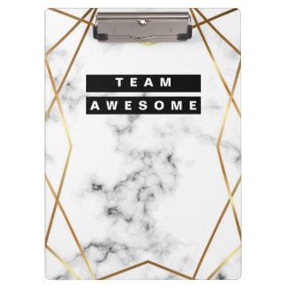 Personalised Gold and Marble Pattern Clipboard