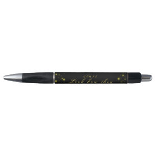 Personalised Gold and sparkles stars on black 