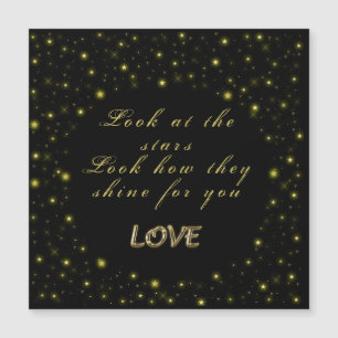 Personalised Gold and sparkles stars on black