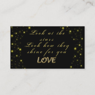Personalised Gold and sparkles stars on black Business Card