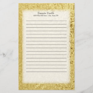 Personalised Gold and White Stationery