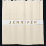Personalised gold beige monogram  shower curtain<br><div class="desc">Personalised gold beige monogram.</div>