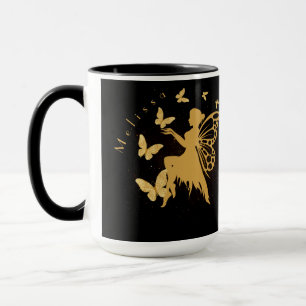Personalised Gold Butterfly Fairy Mug