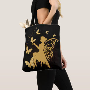 Personalised Gold Butterfly Fairy Tote Bag