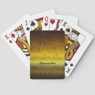 Personalised gold designplaying cards