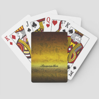 Personalised gold designplaying cards