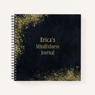 Personalised Gold Dust Mindfulness Notebook
