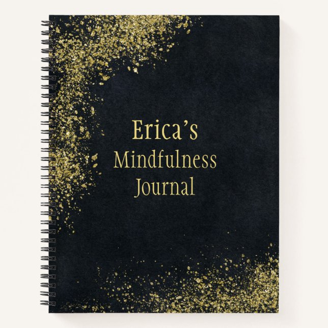 Personalised Gold Dust Mindfulness Notebook (Front)
