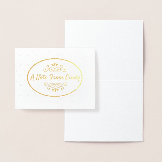 Personalised Gold Foil Note Card (Display)