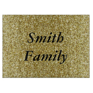 Personalised Gold Glitter Cutting Board