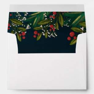 Personalised Gold Glitter JOY Holiday Winter Envelope