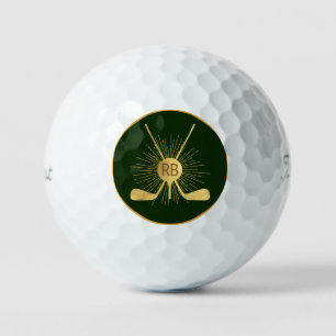 Personalised Gold Golf Clubs Balls