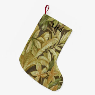 Personalised Gold Leaves Christmas Stocking